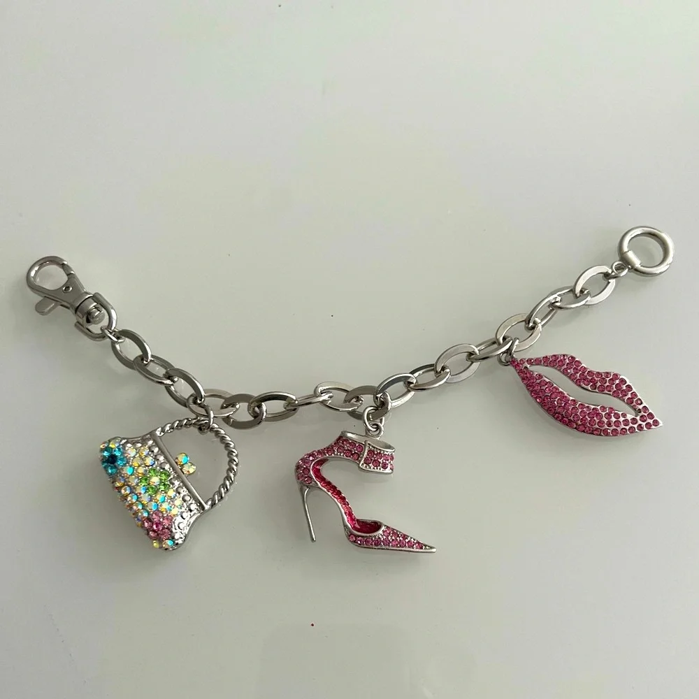 Rhinestone Large Charm Bracelet